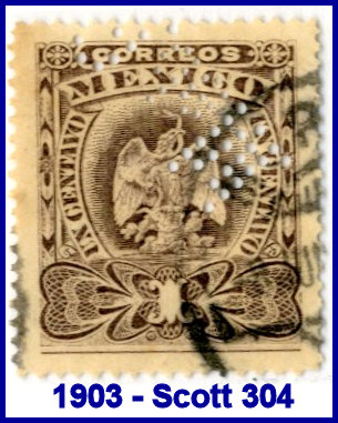 Michoacan 1903 perfin